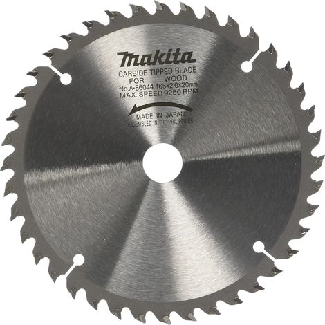 Makita A-86044 Kreissägeblatt TCT 165 x 20 mm 40 Zähne für genageltes Holz