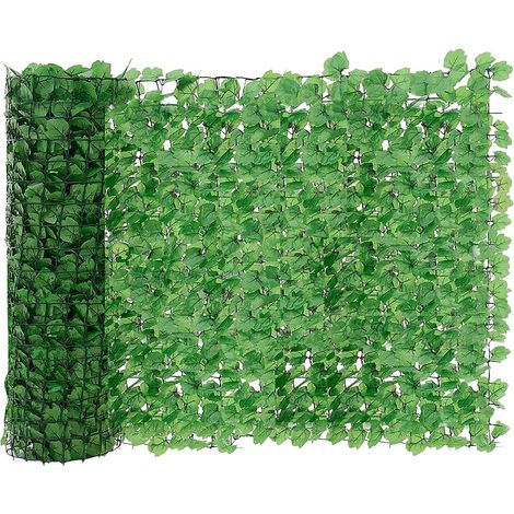 Trintion Künstliche Efeu Garten Sichtschutz 100x300cm Balkon Sichtschutz Künstliche Hecken Paneele Rolle Pflanzen Hängend Girlande für Gartenhecken Balkon Außendekoration (1/5)
