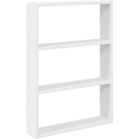 Maison Exclusive - Wandregal Weiß 43x9x60 cm Holzwerkstoff (1/5)