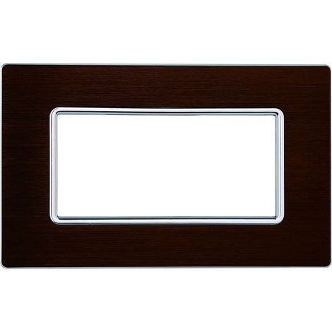 ETTROIT MT86417 4P Aluminiumplatte, polierte Silberfarbe, kompatibel mit Bticino Matix (1/2)