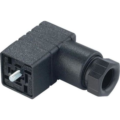 Connecteur Rectangulaire - Gdsn 207 - Mâle Coudé 2+PE - 250 V 4 A - Diamètre Câble 3,5 à 6 mm - Température -40 à +125 °C - Noir ×1
