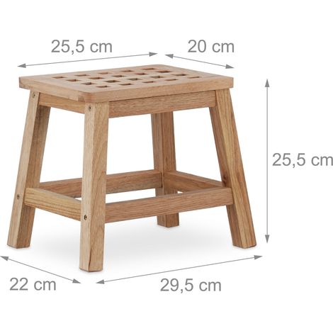 Soporte taburete reposapiés de madera para macetas y plantas en nogal 130002791 (1/3)