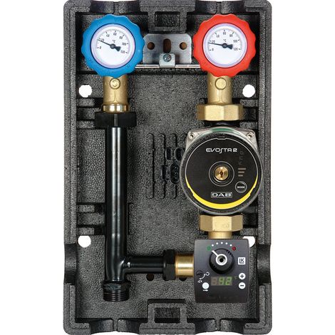 Groupe hydraulique MODULFIT mélangé et régulé avec circulateur et régulation RA110 - DN20 - Thermador