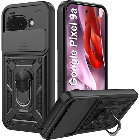 Custodia per Google Pixel 9a con retro antiscivolo, colore nero. (1/3)