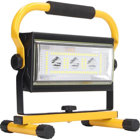 Lampe de chantier mobile LED portative avec signalisation rouge et bleue, certifiée CE/ROHS, alimentation 5V, batterie intégrée, modèle WJ001-1, 6 piles 18650 incluses. (1/5)