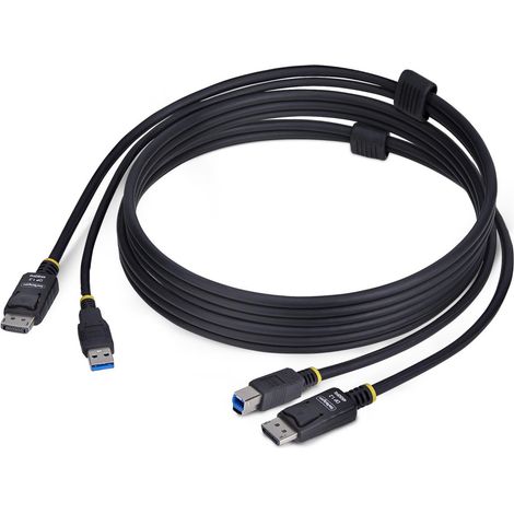 StarTech.com Cable KVM DisplayPort y USB 3.0 5Gbps de 1,8m - 4K 60Hz - Cable Combo DP 1.2 y USB para Switch Conmutador KVM (1/4)