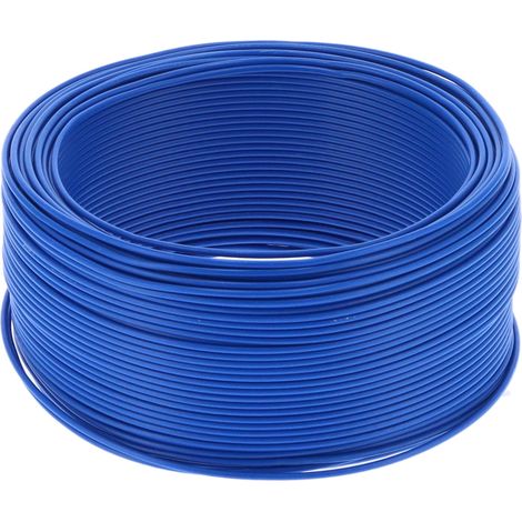 Câble électrique souple BV-1x1 en cuivre rouge isolé PVC, 7 conducteurs, 100 m / 328,1 pi, AC300 V, bleu (1/5)