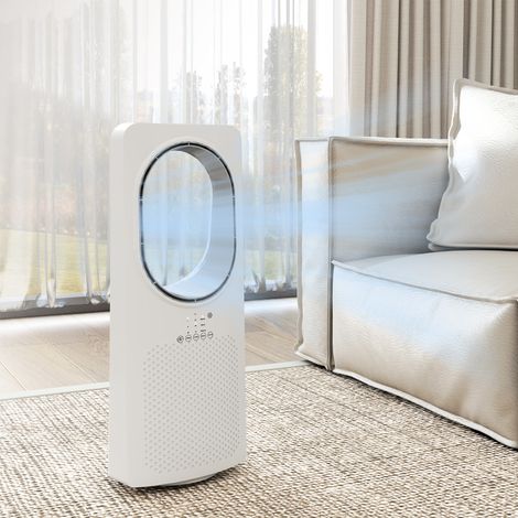 Ventilateur colonne ultra-silencieux 36dB tour oscillant 45° 3 vitesses 3 modes télécommande, noir