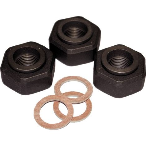 Conexión 1/2" de fundición negra para tubo DN15