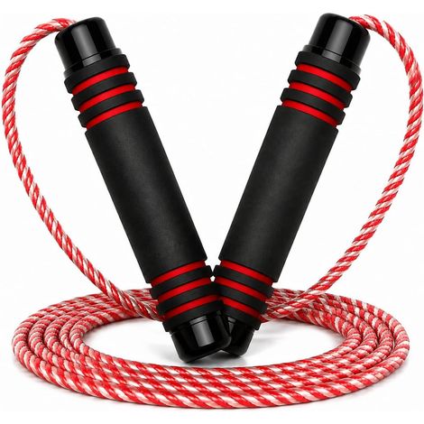 Skipping Rope, Speed Jump Rope for Men, Adjustable Speed Jump Rope for Men, Speed Jump Rope with Ball Bearings and Steel Cable, Non-Slip Handles for Fitness, Boxing, Cardio Training, Sports (1/5)