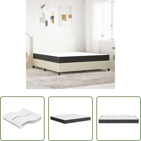 vidaXL Matelas à ressorts - Matelas à ressorts bonnell moyen 180x200 cm (1/5)