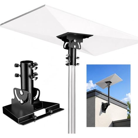 Adaptateur Tuyau Starlink Gen 3 - 1 Pièce - Acier Antirouille - Réglage 360° - Toit Camping-car Jardin - Noir 28-54mm (1/5)