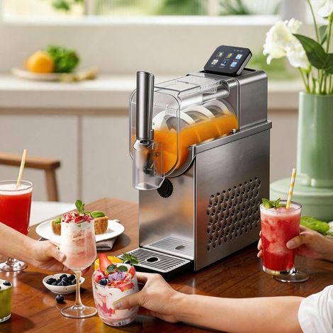 Machine à Glace Inox 2.3L - 240W - Automatique - Multi-fonctions - Glaces, Sorbets et Granités - Écran Tactile - 110-220V (1/5)
