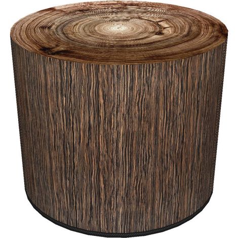 Pouf decorativo, Bertoni, stampa Kempas - pouf rotondo per soggiorno, ingresso, cilindro 40cm, elegante, cerniera, lavabile (1/5)
