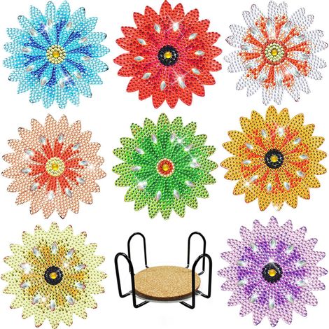Dessous de verre peints en losange (Style 1) (1/5)