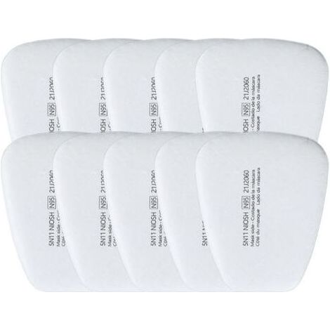 5N11CN filtre coton KN95 masque anti-poussière filtre de remplacement filtre en coton particules filtre trapézodal général 10 pièces (1/5)