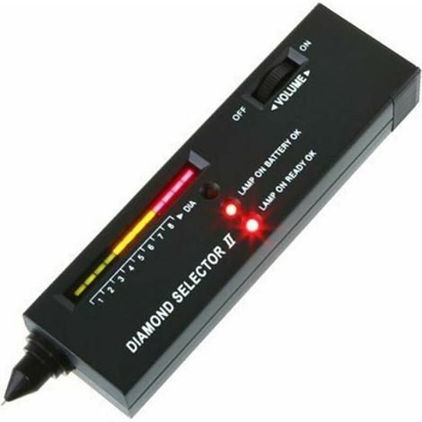 royaluxe - Kit de test d'or avec stylo et outil de test de bijoux en pierres précieuses, testeur de diamant électronique LED pour novice et expert noir, taille libre