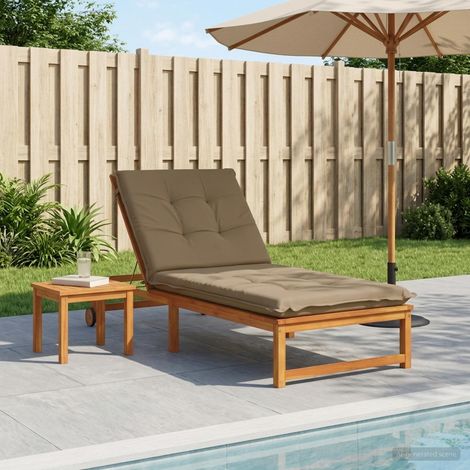 vidaXL Cuscino per Lettino GEMERT 100% Poliestere Tortora (1/5)