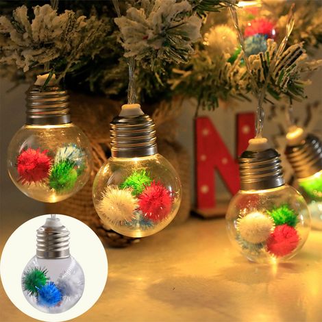 Guirlande Lumineuse De Noël À Piles - 2 M - 10 Ampoules Led - Boule Filigranée Avec Baies - Décoration Intérieure Et Extérieure - Lot De 1 (1/5)