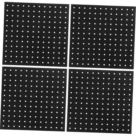 Panneaux perforés Unomor en métal noir robuste lot de 4 pour (1/5)