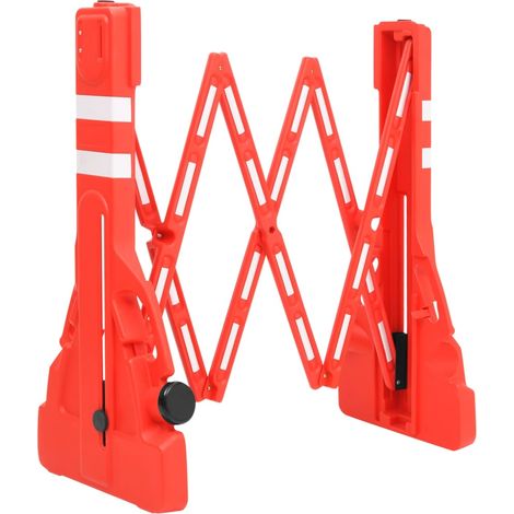 Barrière de circulation pliable Rouge 210x50x105 cm (1/5)