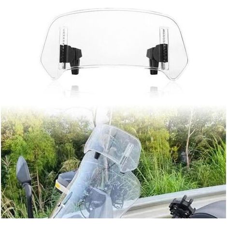 Extension de pare-brise de moto, déflecteur de pare-brise réglable à clip, adapté à la plupart des motos tout-terrain avec pare-brise, (1/4)