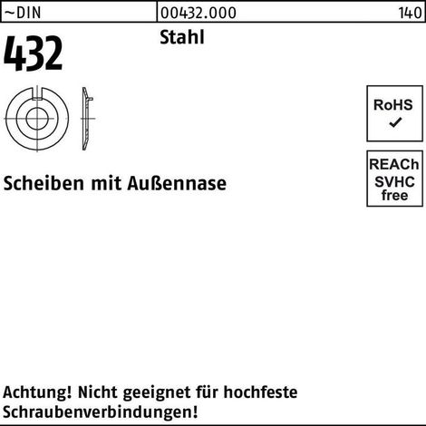 Rondelle DIN 432 m.Außennase