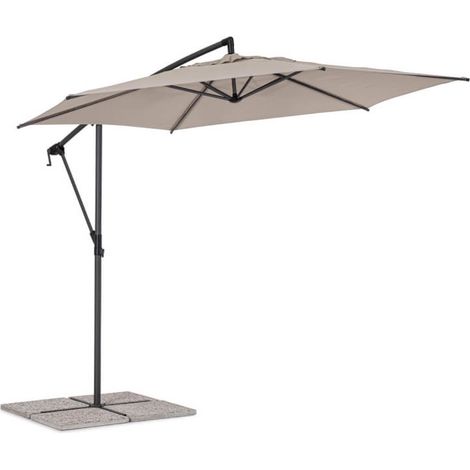 Tropea Armschirm 3 Meter Anthrazit und Mond