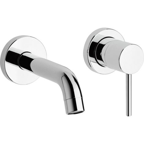 Miscelatore lavabo a muro con piastre Ø66 mm Paini Cox 78CR208  Cromo (1/4)