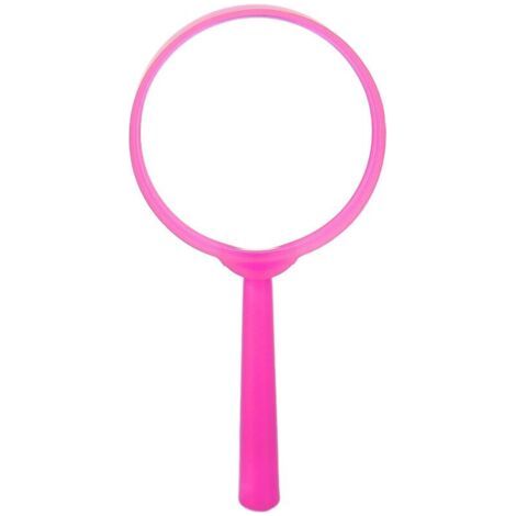 Pair Loupe de lecture portable avec manche en plastique pour enfants et étudiants - Rose