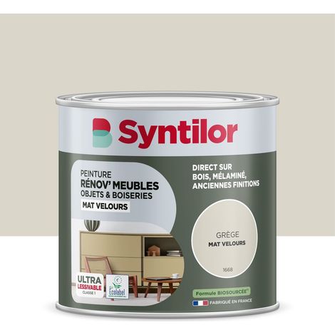Pintura SYNTILOR para renovación de muebles y objetos, color gris terciopelo, 0,5 L SYNTILOR (1/5)