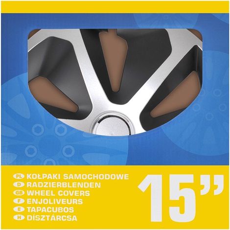 Set copricerchi Roco argento/nero 15 pollici 4 pezzi in scatola espositiva (1/5)