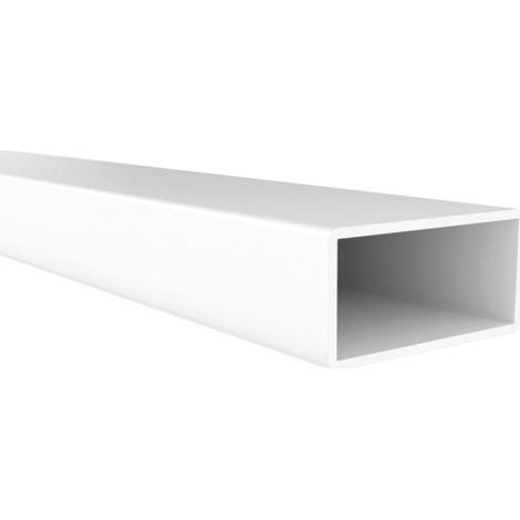 Perfil Tubo Rectangular Fabricado en Aluminio Acabado en Blanco Medidas 40201000 mm Longitud del Perfil 1 Metro Espesor 1 mm 1 Unidad