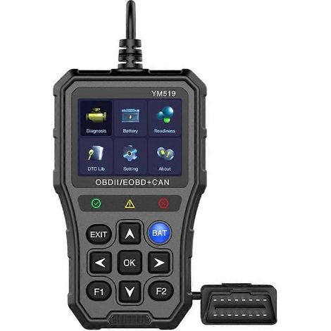 OBD2-Scanner-Batterietester mit Freeze-Frame-Funktion und 2,8-Zoll-Farbdisplay