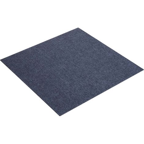 Carreaux de moquette autocollants 15 pièces 610x610 mm pour un revêtement facile dans le salon ou le bureau, tapis gris doux (1/5)