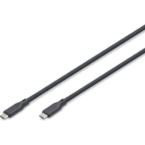 Digitus Cable USB de silicona, USB4 versión 2.0, USB 80Gbps, 0,5m, negro (1/5)