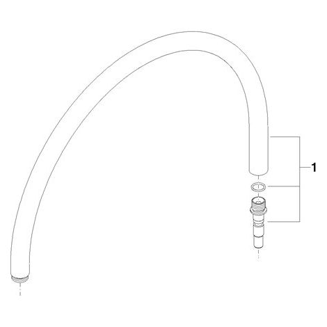 Dornbracht 90282208201-00 Tuyau Pièces de rechange