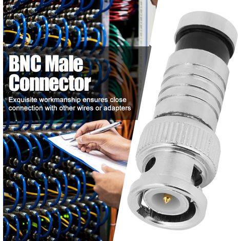 10 pcs fiche BNC compression mâle FR coaxiale Q9 adaptateur pour RG59 CCTV installations (1/5)