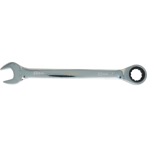Dapetz ® Fixed Head Ratchet Spanner Ratcheting Combination Wrench Chrome Vanadium Steel Fixed Head Gear Wrench Open End 22mm Spanner Under Narrow Space Condition (1/5)