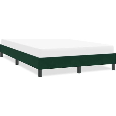 Bettgestell ohne Matratze Dunkelgrün 120x220 cm Samt