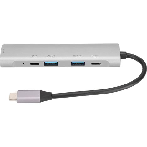 Hub 5-en-1 USB-C vers HDMI, adaptateur vidéo 4K x 2K 30 Hz pour TV et projecteur, station d'accueil USB 3.0/2.0 (1/5)