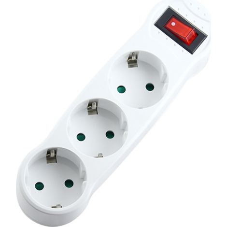 Prise multiple 3 sorties, bloc multiprise allemand, rallonge électrique pour voyage professionnel (1/5)