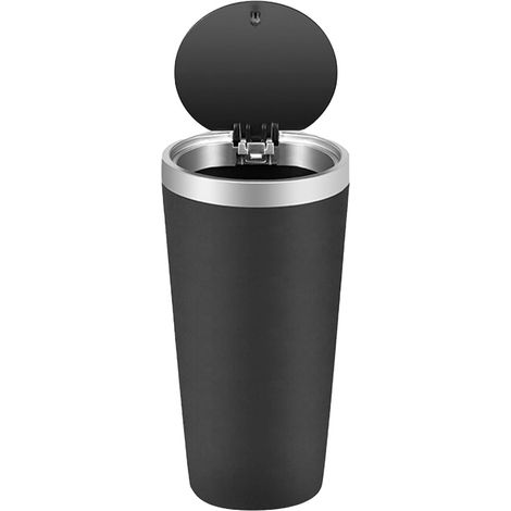 Poubelle De Voiture Poubelle Durable Lavable Etanche Mini Porte-gobelet De Voiture Poubelle Avec Couvercle Pour Voiture (1/4)