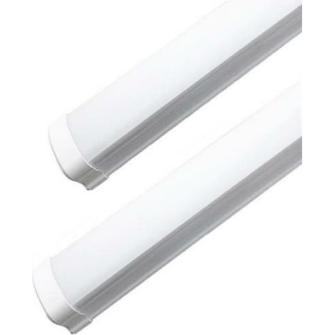 Plafoniera led 60cm 18w 220v bordo bianco alto ip65 kit 4 pezzi
