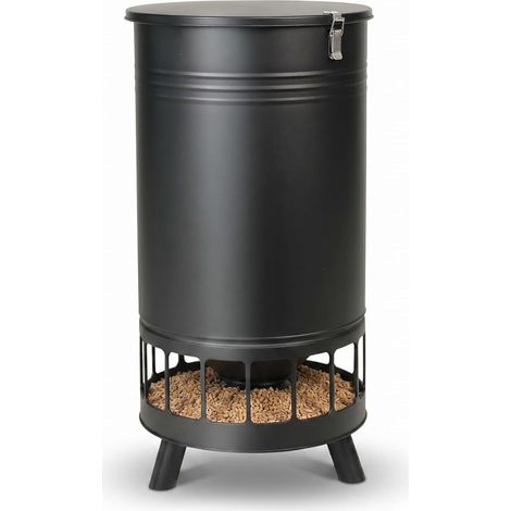 Mangeoire pour poules galvanisée Distributeur avec Orifices Capacité Seau pour Poules Canards Oies (1/5)