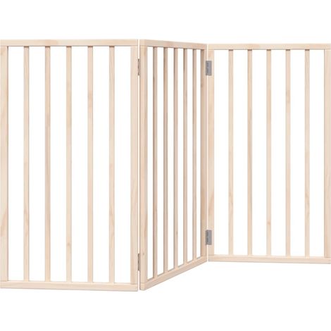 Barrière pour chien pliable à 3 panneaux 150 cm Bois de peuplier CFW97441 (1/5)