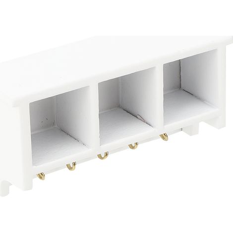 Étagère murale miniature simulée pour maison de poupée à l'échelle 1:12, accessoire de jouet, modèle réduit de meuble blanc. (1/5)