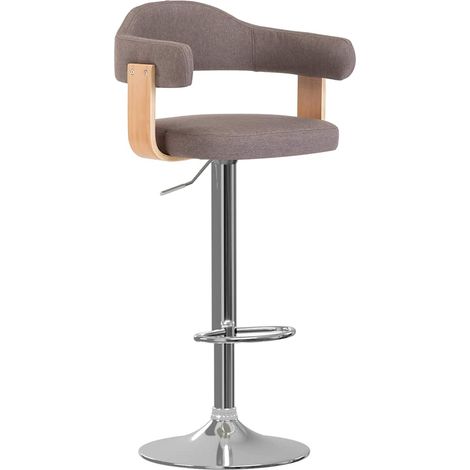Maison Exclusive - Sgabelli da Bar 2 pz Grigio Talpa in Tessuto e Legno Curvo (1/5)