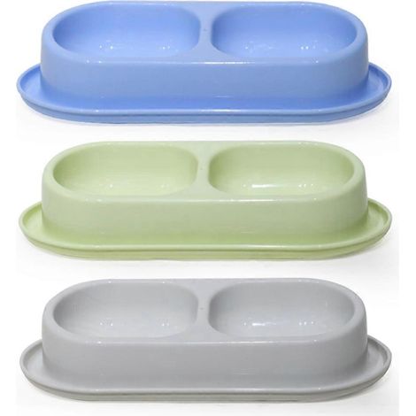 Gamelle double pour nourriture et eau pour chats, étanche, grande capacité, idéale pour chiens et chats.