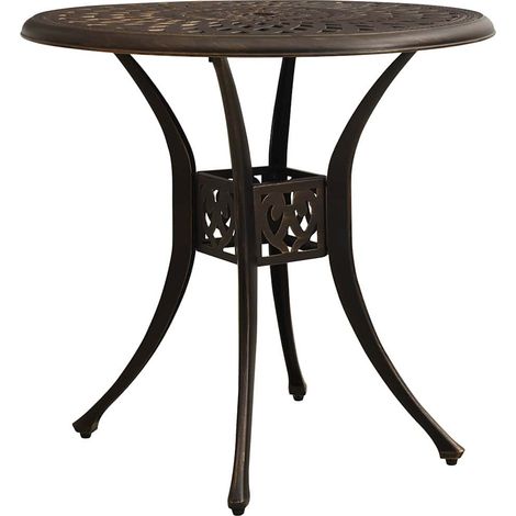 vidaXL Tavolo da Giardino Bronzo 78x78x72 cm in Alluminio (1/5)